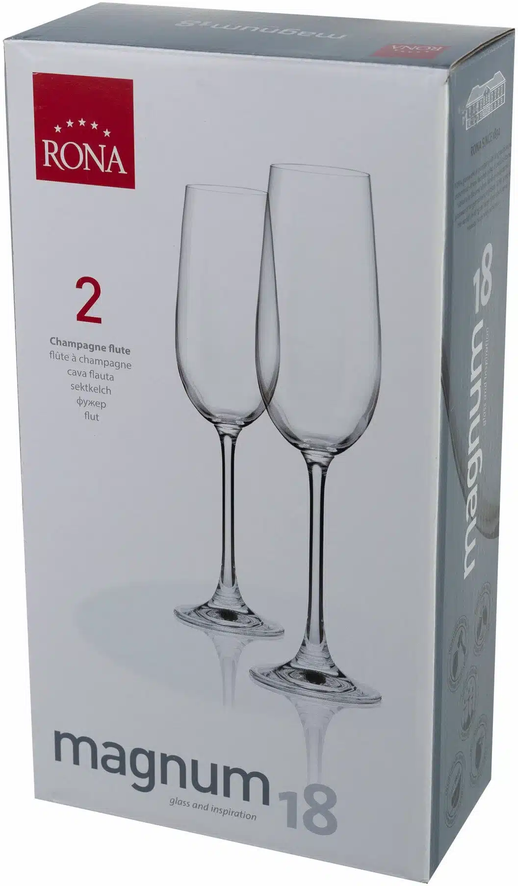 Rona Magnum 7604 чаши за шампанско 180 мл - 2 броя 3 Magnum 180ml