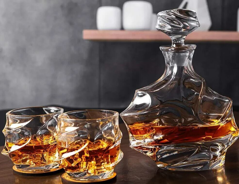 Чаша за уиски Bohemia 1845 Calypso 300ml, 6 броя 1 Гарафа Bohemia 1845 Calypso 800ml