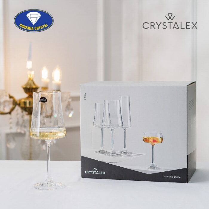 Чаши за Вино Xtra 360 мл Crystalex Bohemia 3 чаши за вино на столче. Чаши от Crystalex Xtra